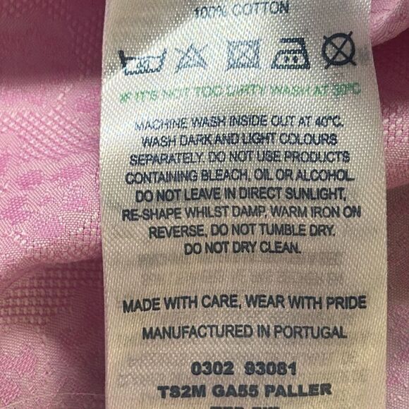 Ted Baker Fashion Pink Floral Cuff Link Dress Shirt size 17.5 - Picture 8 of 11